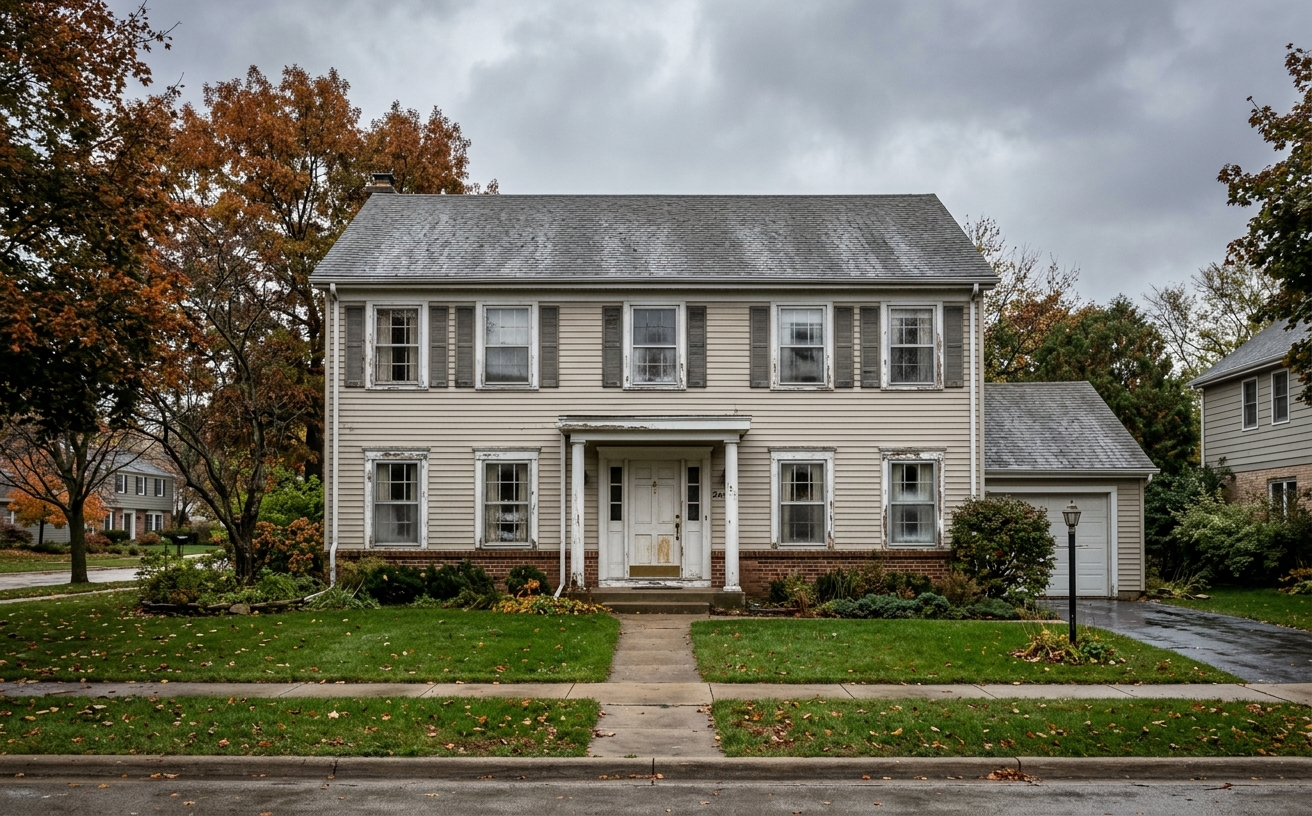 Before: Outdated windows in Waukesha home